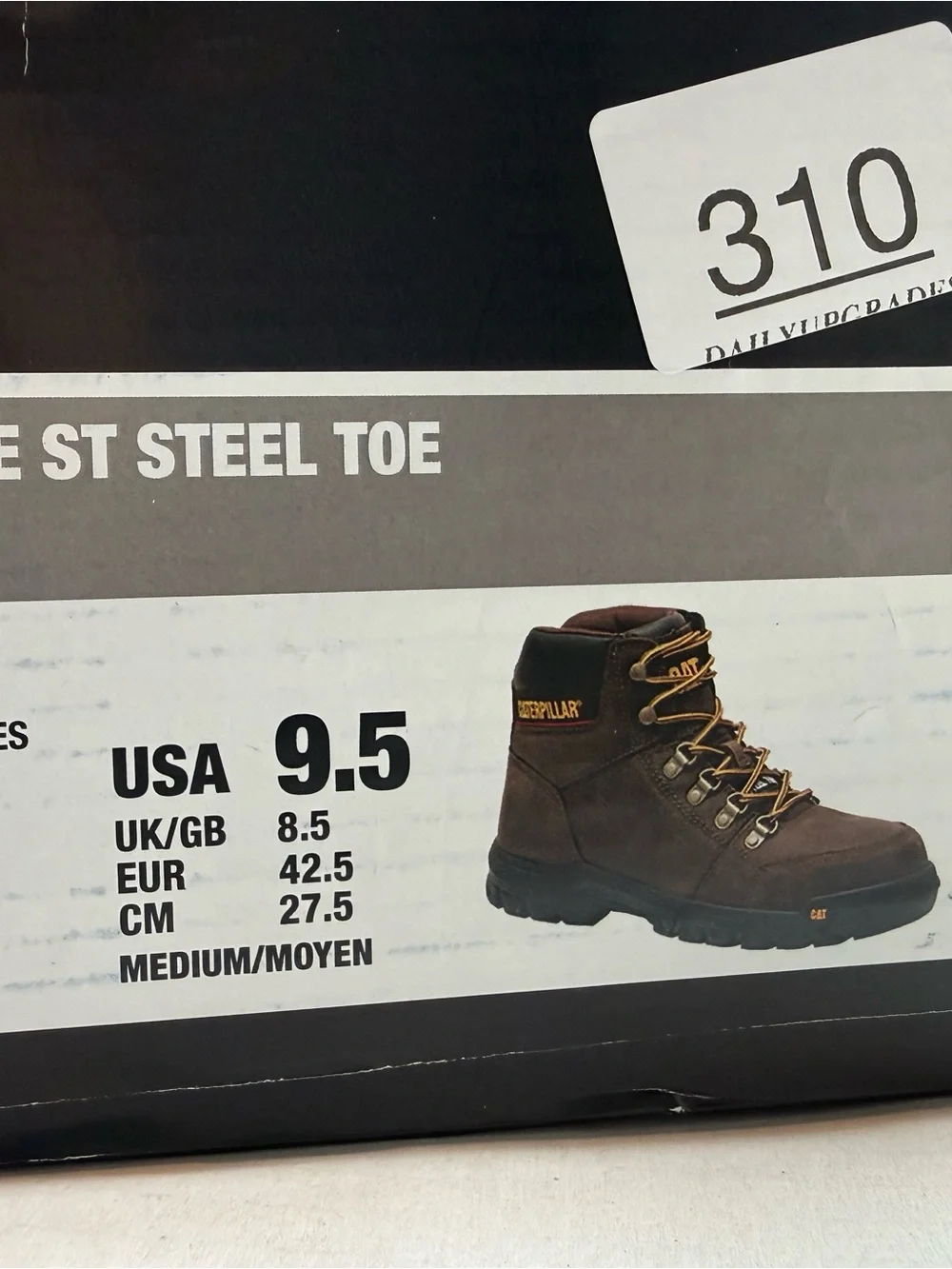 Caterpillar Outline ST Steel Toe Work Boot NWT in Box M9.5